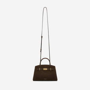 DeMellier The Small Hudson mocha suede & mocha smooth