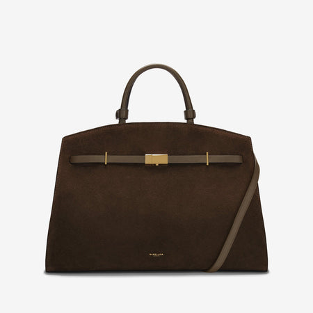DeMellier The Hudson mocha suede & mocha smooth