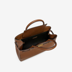DeMellier The Midi Hudson tan small grain
