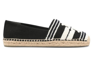 Tory Burch Double T Espadrille Nero Light Alabaster (Women's)