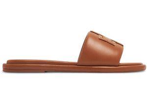 Tory Burch Double T Sport Slide Sandal Bourbon Miele Gold (Women's)
