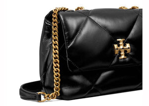 Tory Burch Kira Diamond Quilt Small Convertible Shoulder Bag Black