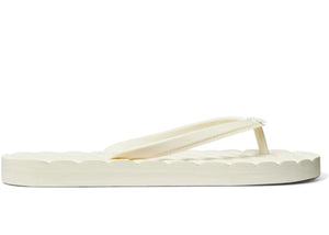Tory Burch Kira Flip Flops Ivory White (Women's)