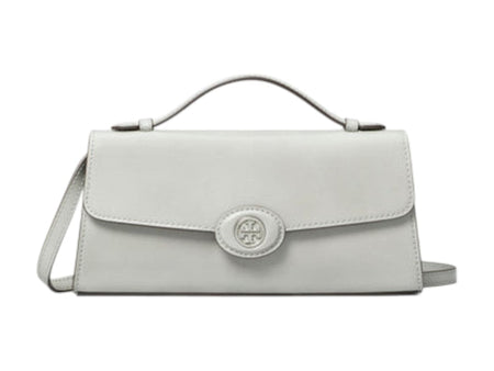 Tory Burch Mini Robinson Spazzolato Crossbody Stone