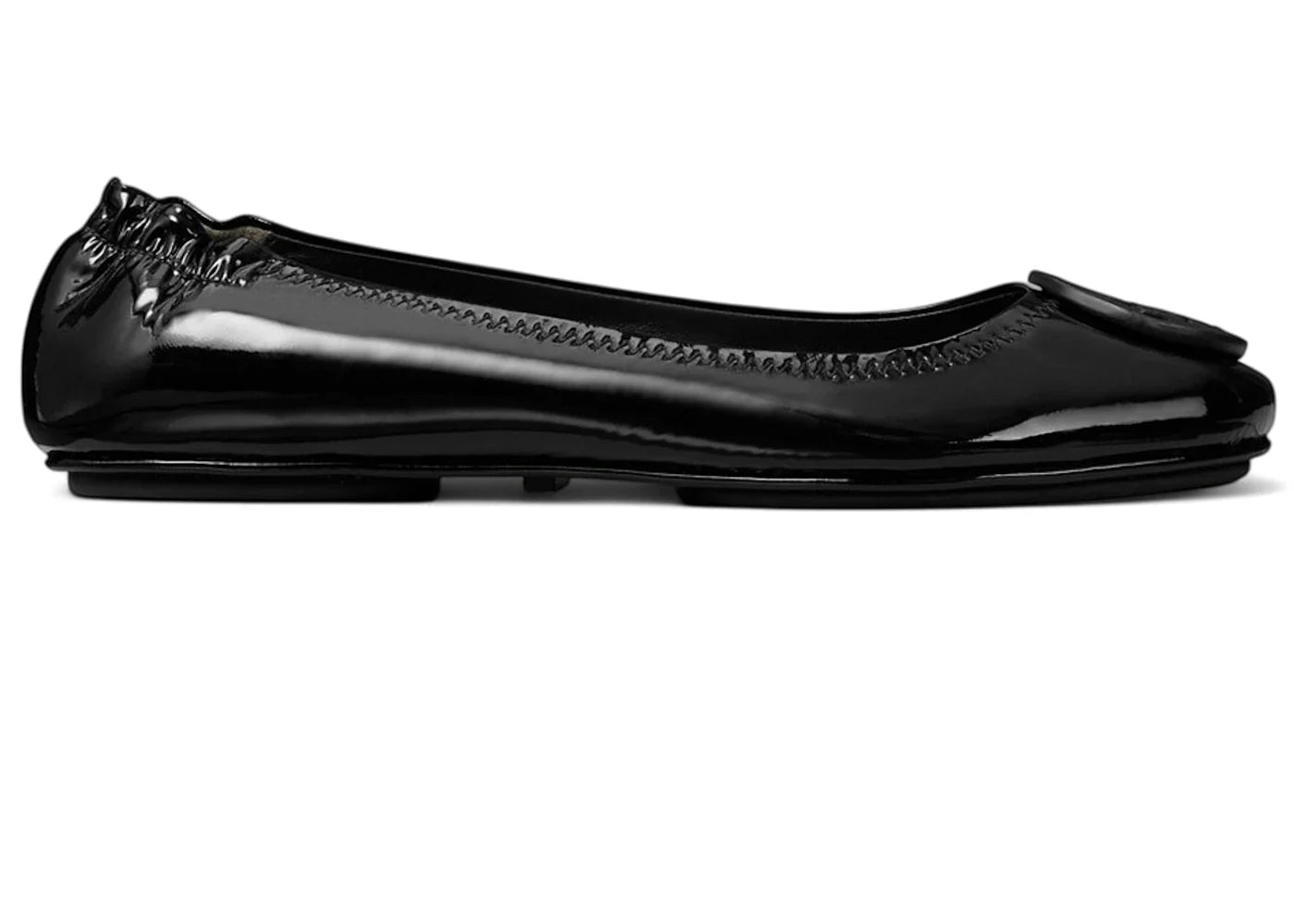 Tory Burch Minnie Travel Ballet Flats Black Patent (Women's)