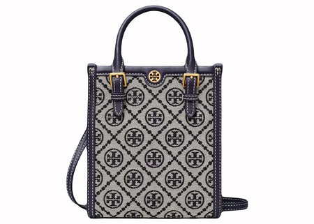 Tory Burch T Monogram Mini Tote Navy
