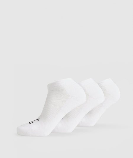 Gymshark Trainer Socks 3Pk White