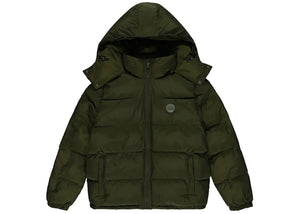 Trapstar Irongate Detachable Hooded Puffer Jacket Olive