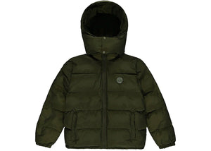 Trapstar Irongate Detachable Hooded Puffer Jacket Olive