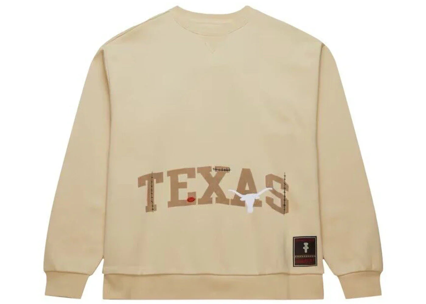 Travis Scott x Mitchell & Ness Texas Longhorns Pullover Sweatshirt Tan