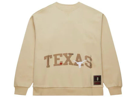 Travis Scott x Mitchell & Ness Texas Longhorns Pullover Sweatshirt Tan