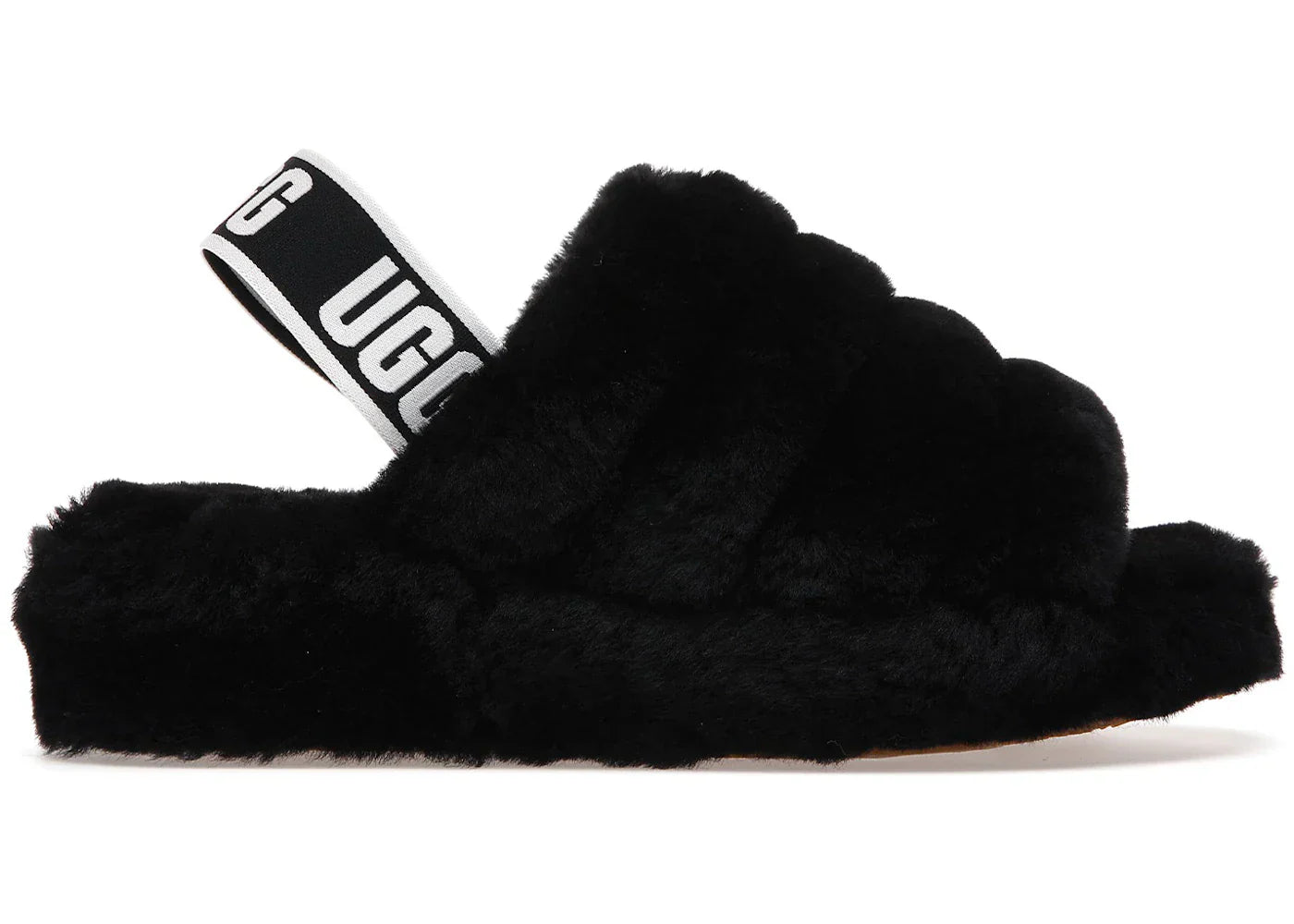 Ugg Fluff Yeah Slide Black Womens