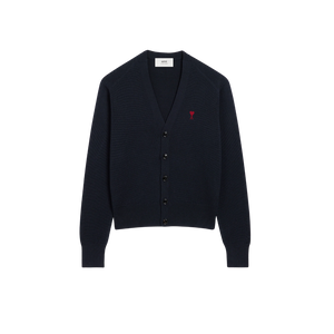 Blue Wool Ami De Coeur Cardigan Cardigan in merino wool knit