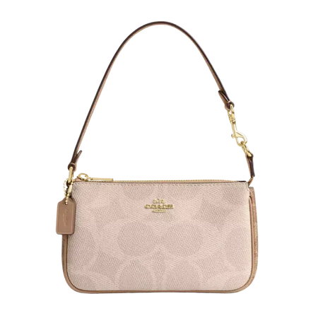 Coach Nolita 19 In Blocked Signature Canvas Tan
