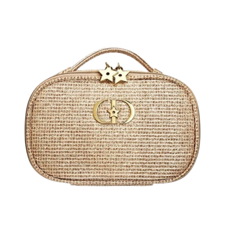 Dior Gold Makeup Bag