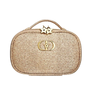 Dior Gold Makeup Bag