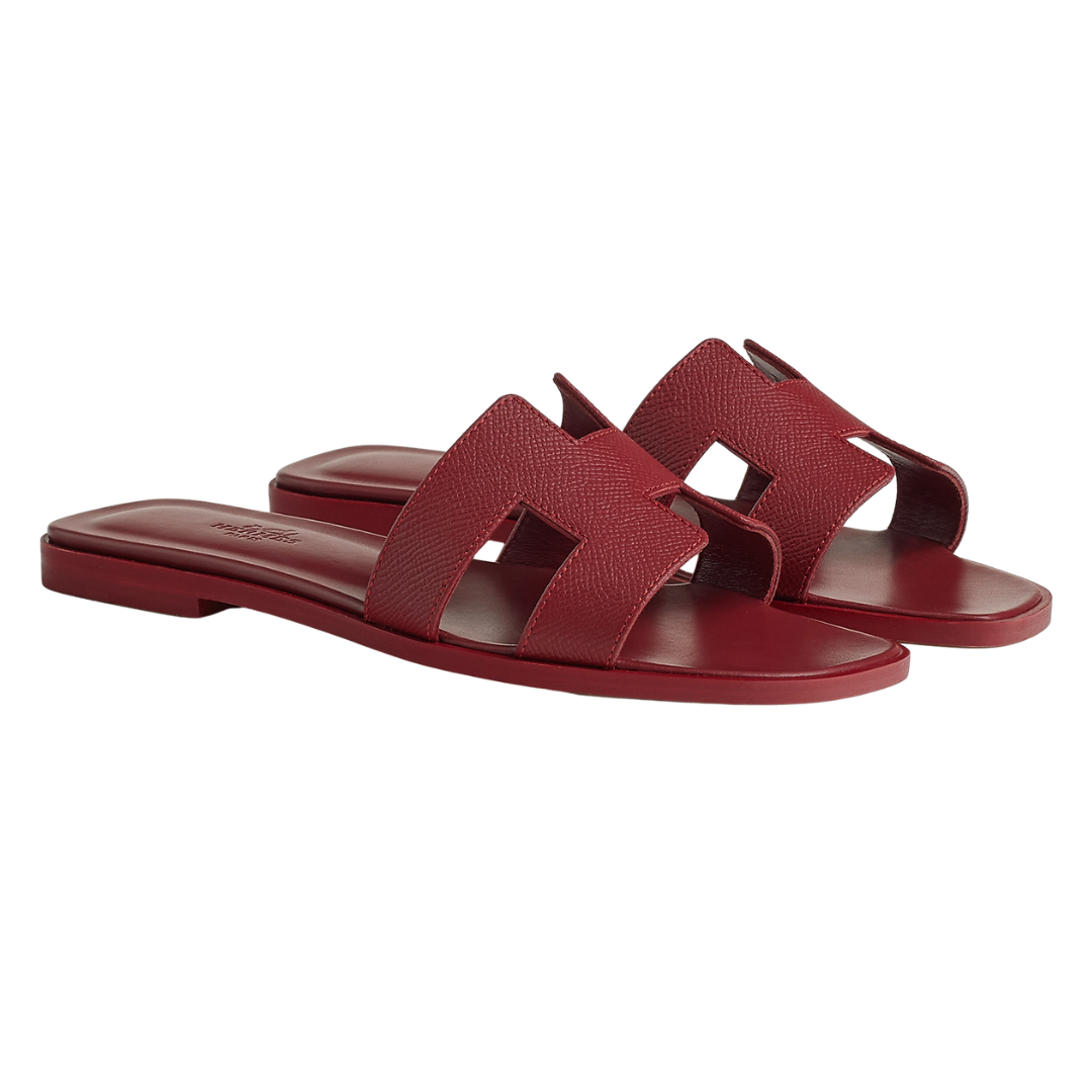 Hermes Oran sandal Rouge H
