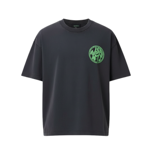 ALL SAINTS Distortion Brand Print Regular Fit Crew-Neck T-Shirt (washed-black)