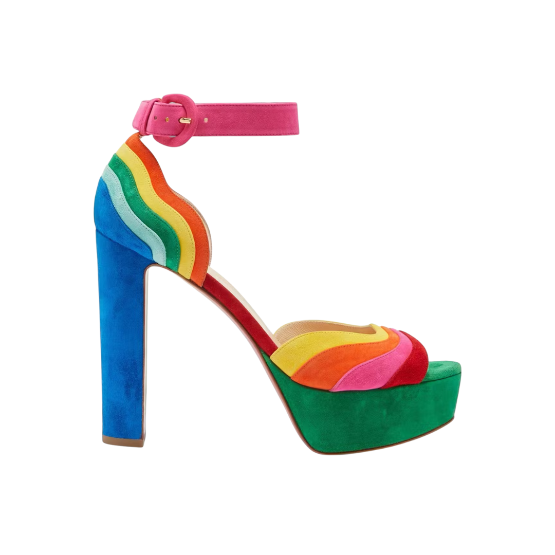 Christian Louboutin Degratissimo Alta 130 VV/Suede Sandal Heels Multi (Women's)