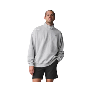 Alo Accolade 1/4 Zip Pullover Athletic Heather Grey