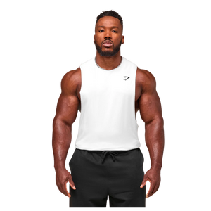 Gymshark Critical Drop Arm Tank White