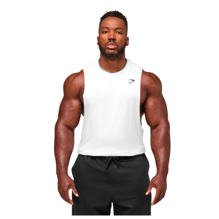 Gymshark Critical Drop Arm Tank White