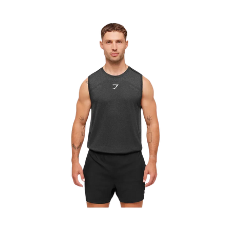 Gymshark Lightweight Seamless Tank Black/Silhouette Grey