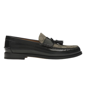 Gucci Tassel GG Canvas Loafers Black Ebony