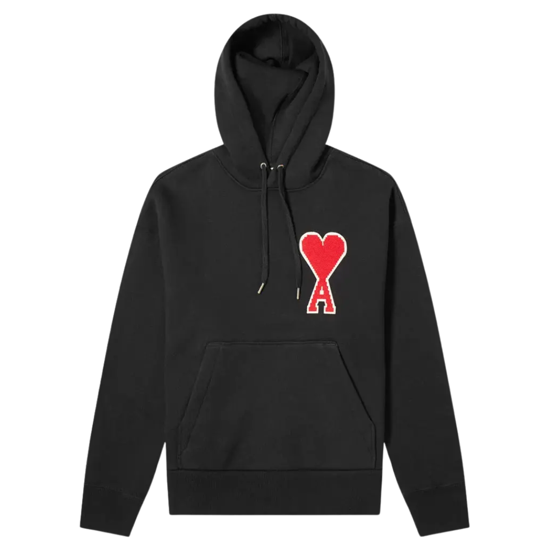 Ami Paris Hoodie with big Ami Coeur patch Large Heart