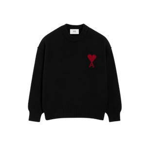 Ami Paris Black Wool Sweater