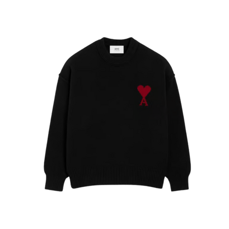 Ami Paris Black Wool Sweater