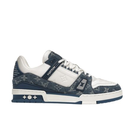 Louis Vuitton LV Trainer Monogram Denim White Blue