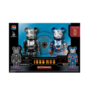 Bearbrick x Marvel Infinity Saga Iron Man Happy Lottery Pair Box Award D [War Machine Mark 6] & [Iron Patriot [Endgame Ver.]] 100% Multi