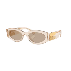 Miu Miu Glimpse Sunglasses Sand Transparent/Brown (0MU 11WS 11T40F54)