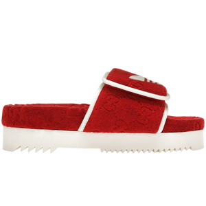 Adidas x Gucci Monogram Slide Red