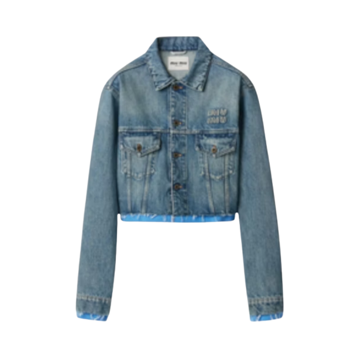 Miu Miu Denim Cropped Jacket Denim