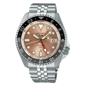 Seiko GMT SSK043K1 Salmon Dial Asia Limited Edition Automatic Watch for Men