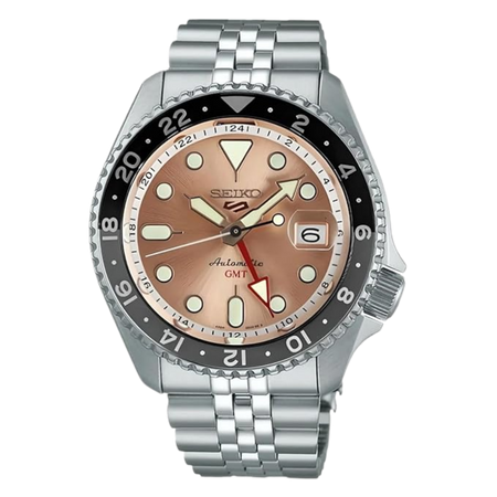 Seiko GMT SSK043K1 Salmon Dial Asia Limited Edition Automatic Watch for Men