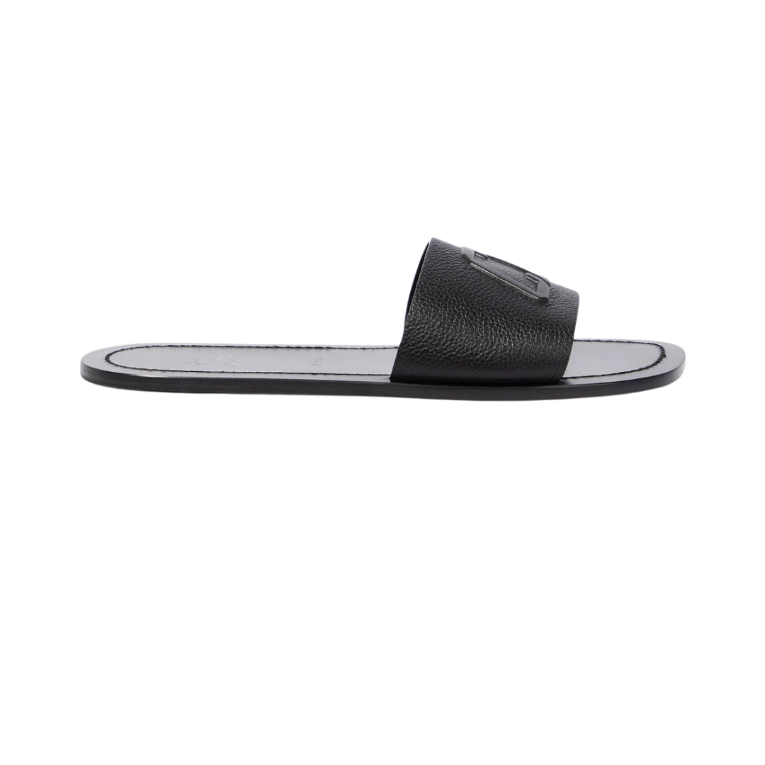 Varsicool leather slides (Black)