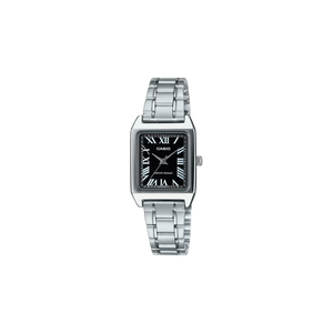 Casio LTP-V007D-1BUDF Black Dial SIlver Stainless Steel Watch
