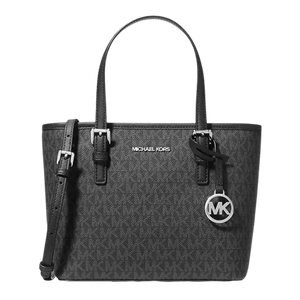 Michael Kors Black Jet Set Travel Logo Small Tote