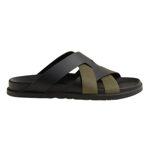 Hermes Kazimir Sandal Black/Tundra Green