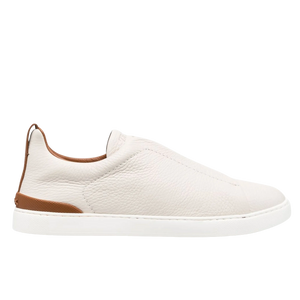 Zegna Triple Stitch low-top sneakers light beige/caramel brown