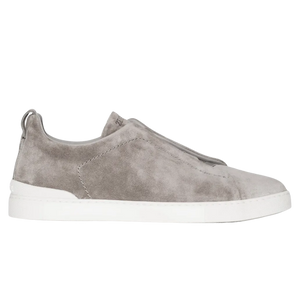 Zegna Triple Stitch suede sneakers grey