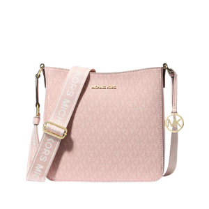 Michael Kors Jet Set Small Signature Logo Crossbody Bag Powder Blush
