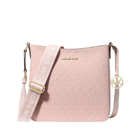 Michael Kors Jet Set Small Signature Logo Crossbody Bag Powder Blush