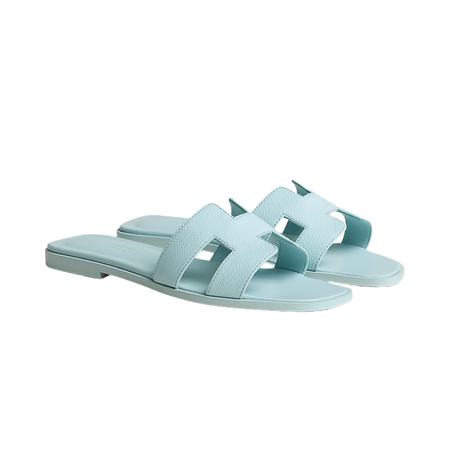 Hermes Oran sandal bleu brume