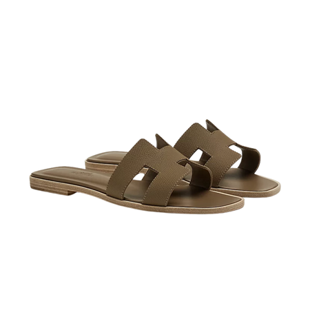 Hermes Oran sandal étoupe