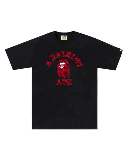 Bape - Color Camo College T-Shirt Black / Red (SS23)