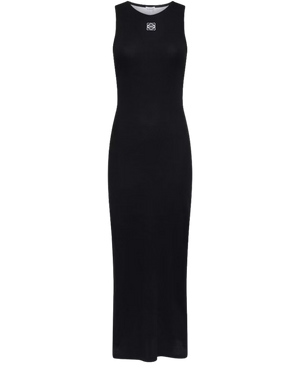 LOEWE Anagram Cotton Tank Dress Black